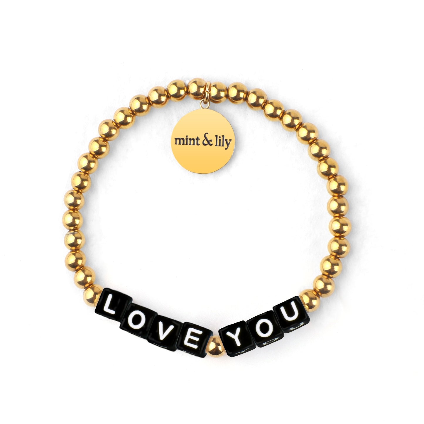 Personalized Waterproof Gold Beaded Bracelet