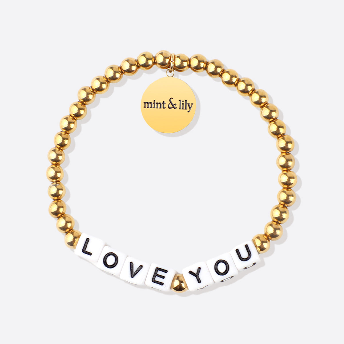 Personalized Waterproof Gold Beaded Bracelet