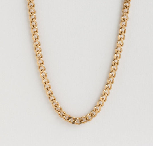 Chunky Gold Curb Chain Necklace