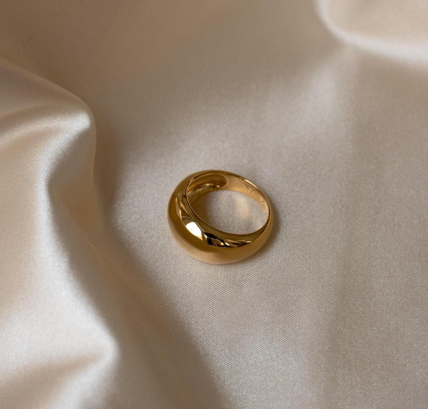 Gold Dome Minimalist Statement Ring