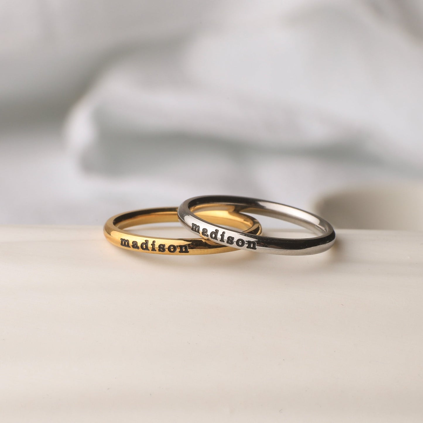 Personalized 2mm Engraved Stacking Ring