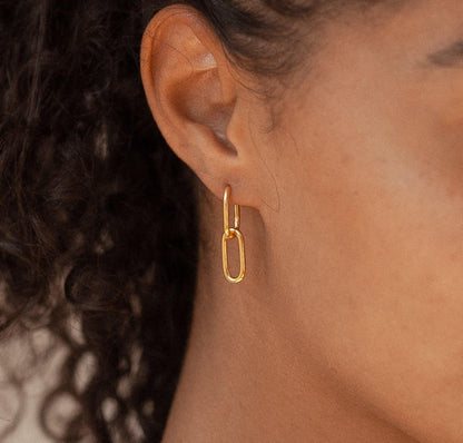 Minimalist Link Chain Earrings Set