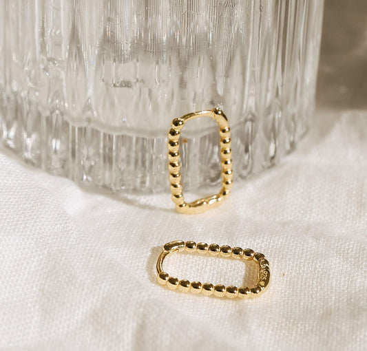 Personalized Minimalist Silver Gold Hoop Earrings