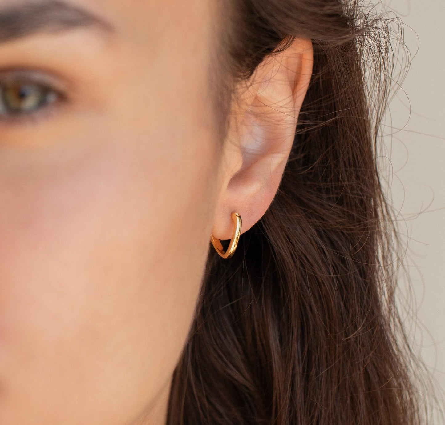 Irregular Shaped Abstract Hoop Earrings