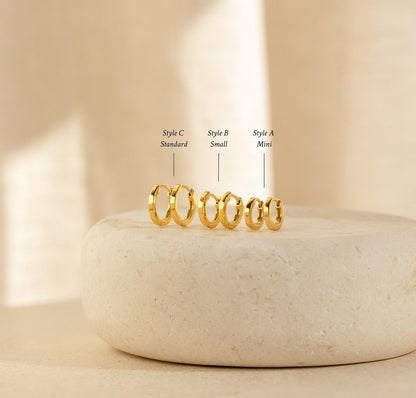 Minimalist Small Huggie Earrings Set