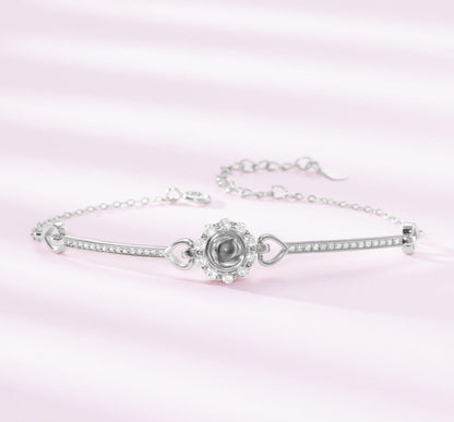 Custom Silver Four-leaf Clover Bracelet