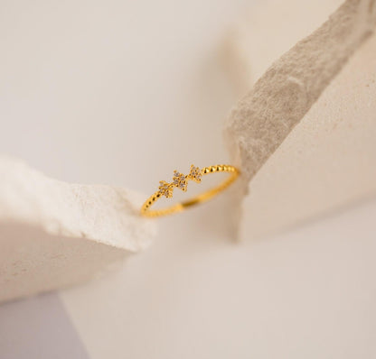 Customized Gold Geometric Stacking Ring