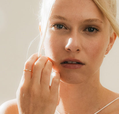 Dainty Gold Opal Marquise Ring