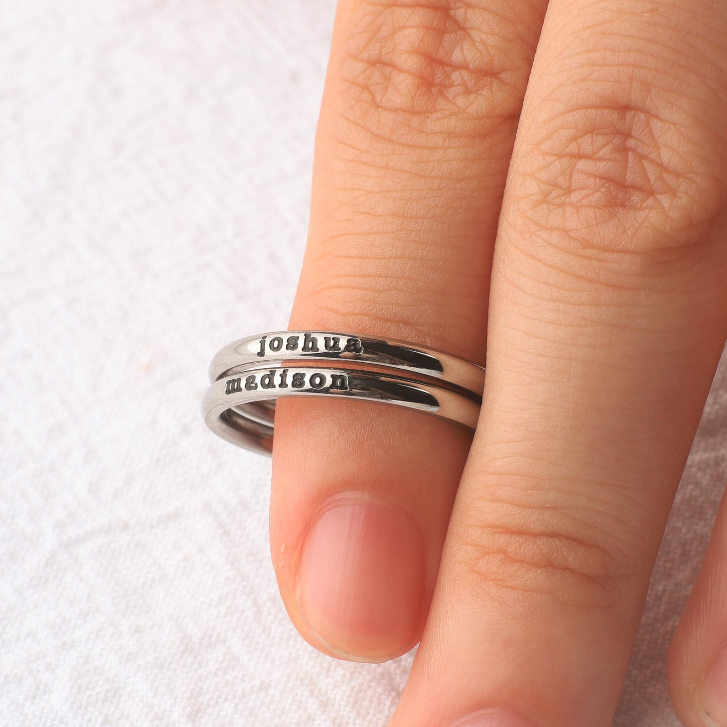 Personalized 2mm Engraved Stacking Ring