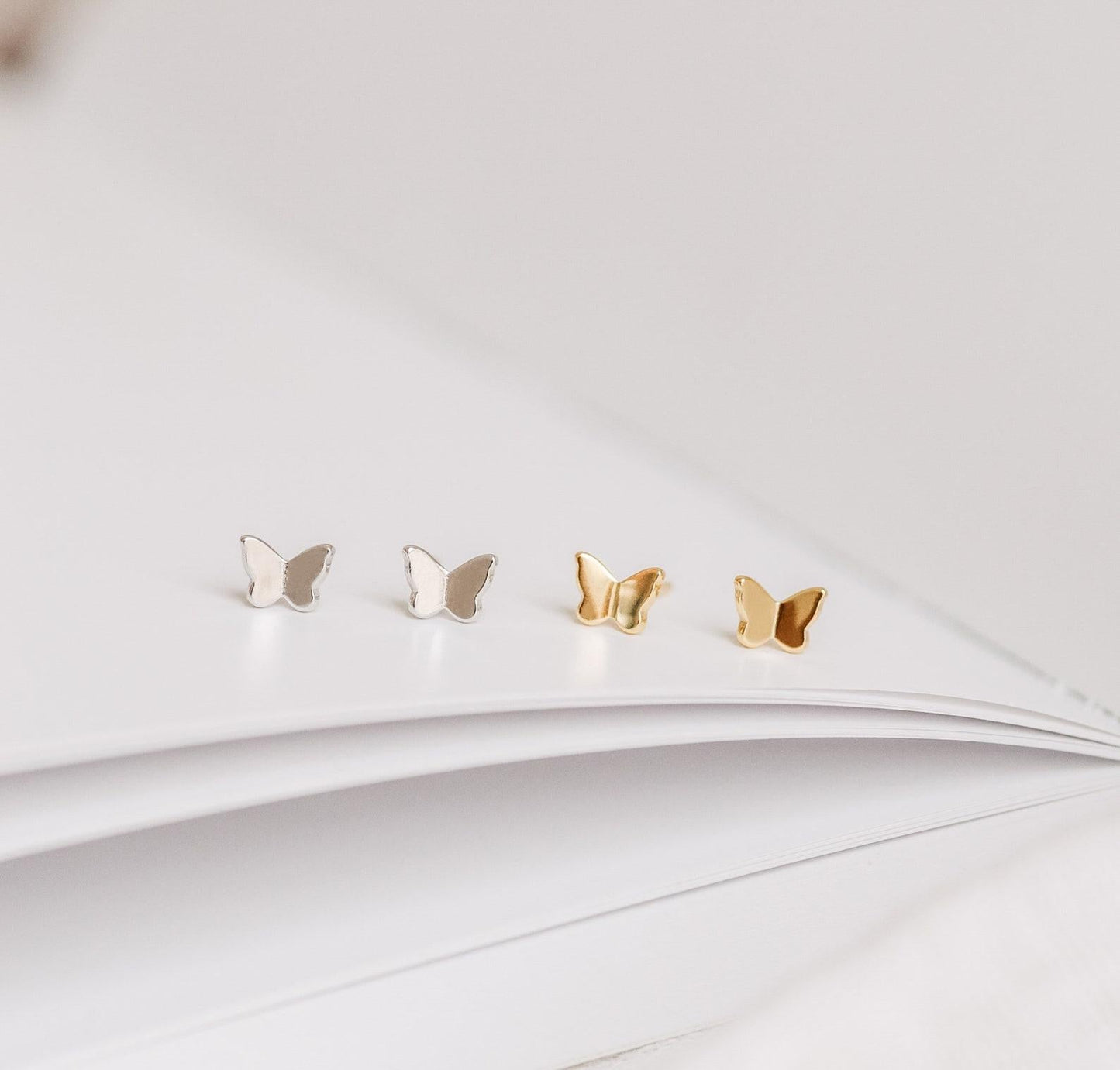 Dainty Butterfly Stud Earrings for Everyday Wear