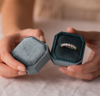 Dainty Velvet Engagement Ring Box