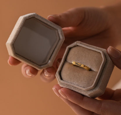 Dainty Velvet Engagement Ring Box