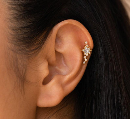 Personalized Starry Night Diamond Ear Cuffs