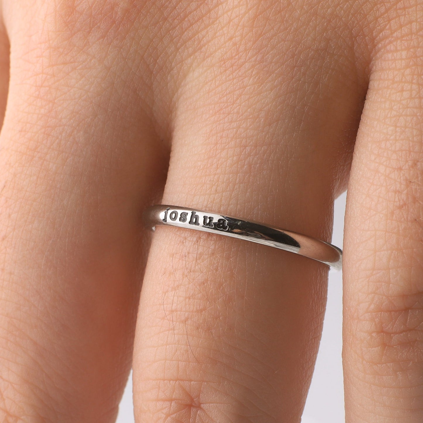 Personalized 2mm Engraved Stacking Ring