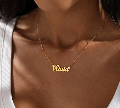 Custom Gold Plated Name Necklace