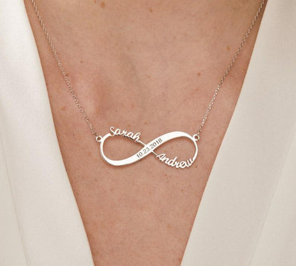 Custom Infinity Name Necklace in Silver