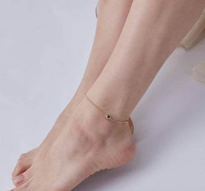 Custom Photo Projection Anklet Minimalist Design