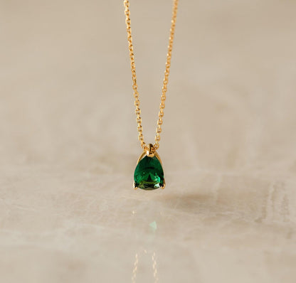 Personalized Teardrop Birthstone Necklace