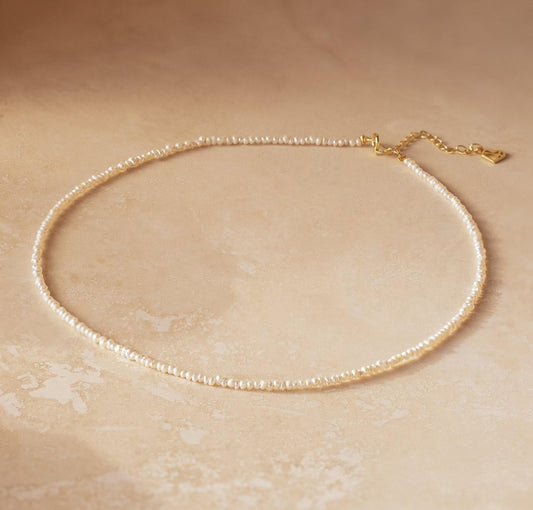 Dainty Pearl Choker Necklace in Minimalist Style