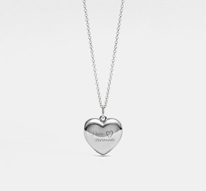 Personalized Heart Photo Locket Necklace