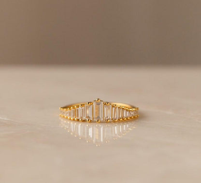 Personalized Art Deco Diamond Cocktail Ring