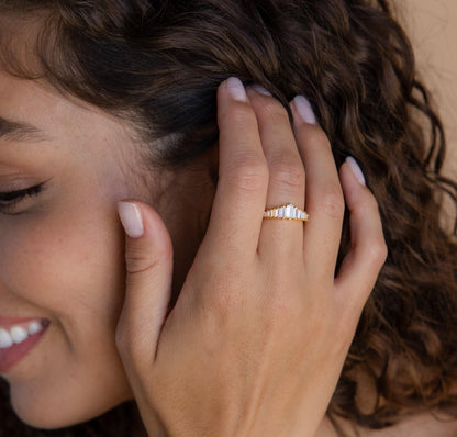 Personalized Art Deco Diamond Cocktail Ring