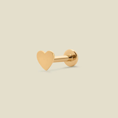 Personalized 14k Heart Stud Earrings