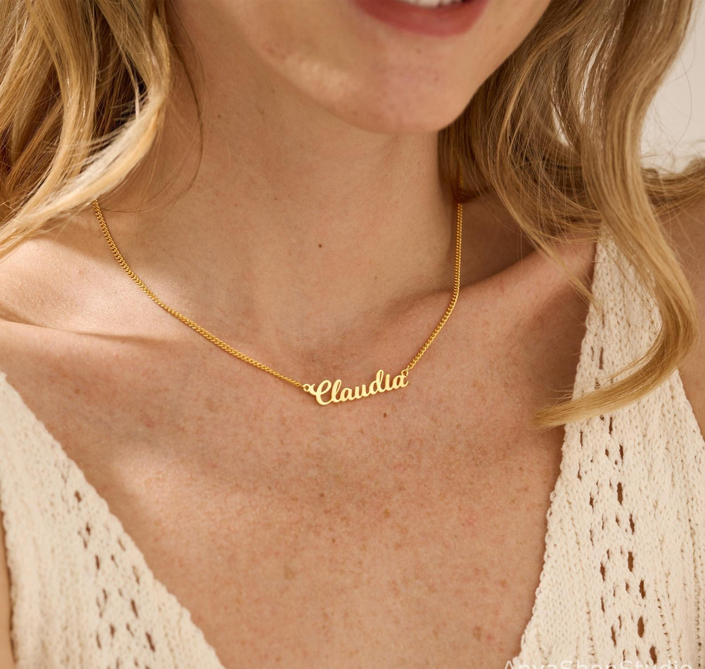 Personalized 18K Gold Plated Name Necklace