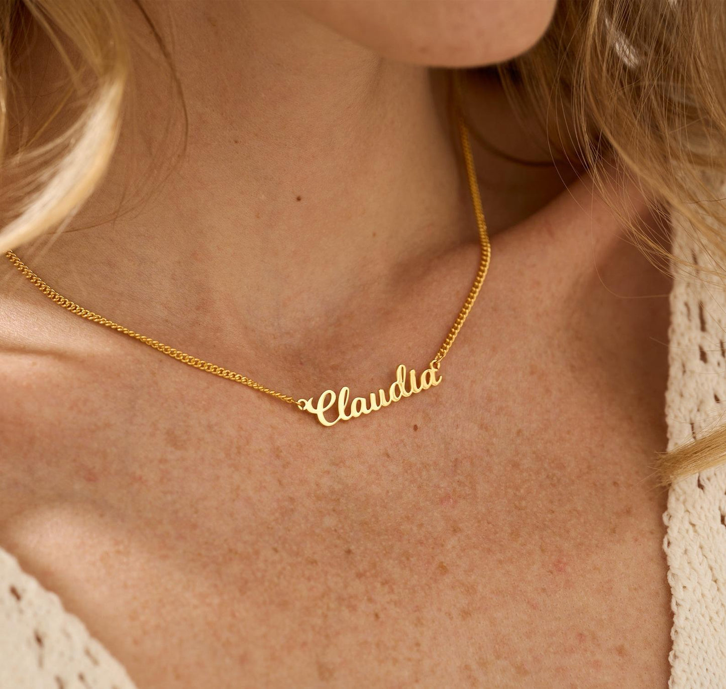 Personalized 18K Gold Plated Name Necklace