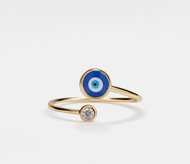 Turkish Blue Eye Sterling Silver Ring