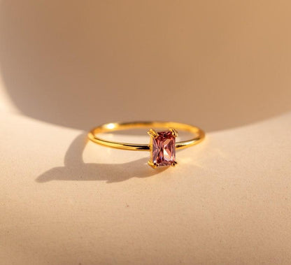 Personalized Pink Diamond Solitaire Ring