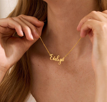 Personalized 18K Gold Name Necklace