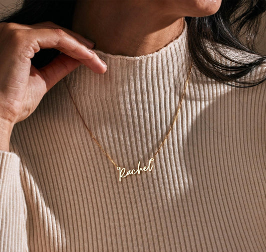 Personalized Dainty Name Necklace with Box Chain