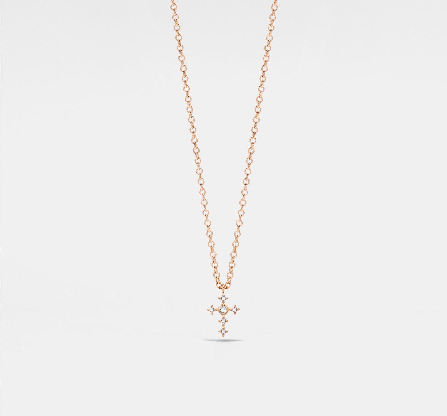 Dainty Gold Cross Layering Necklace in Silver