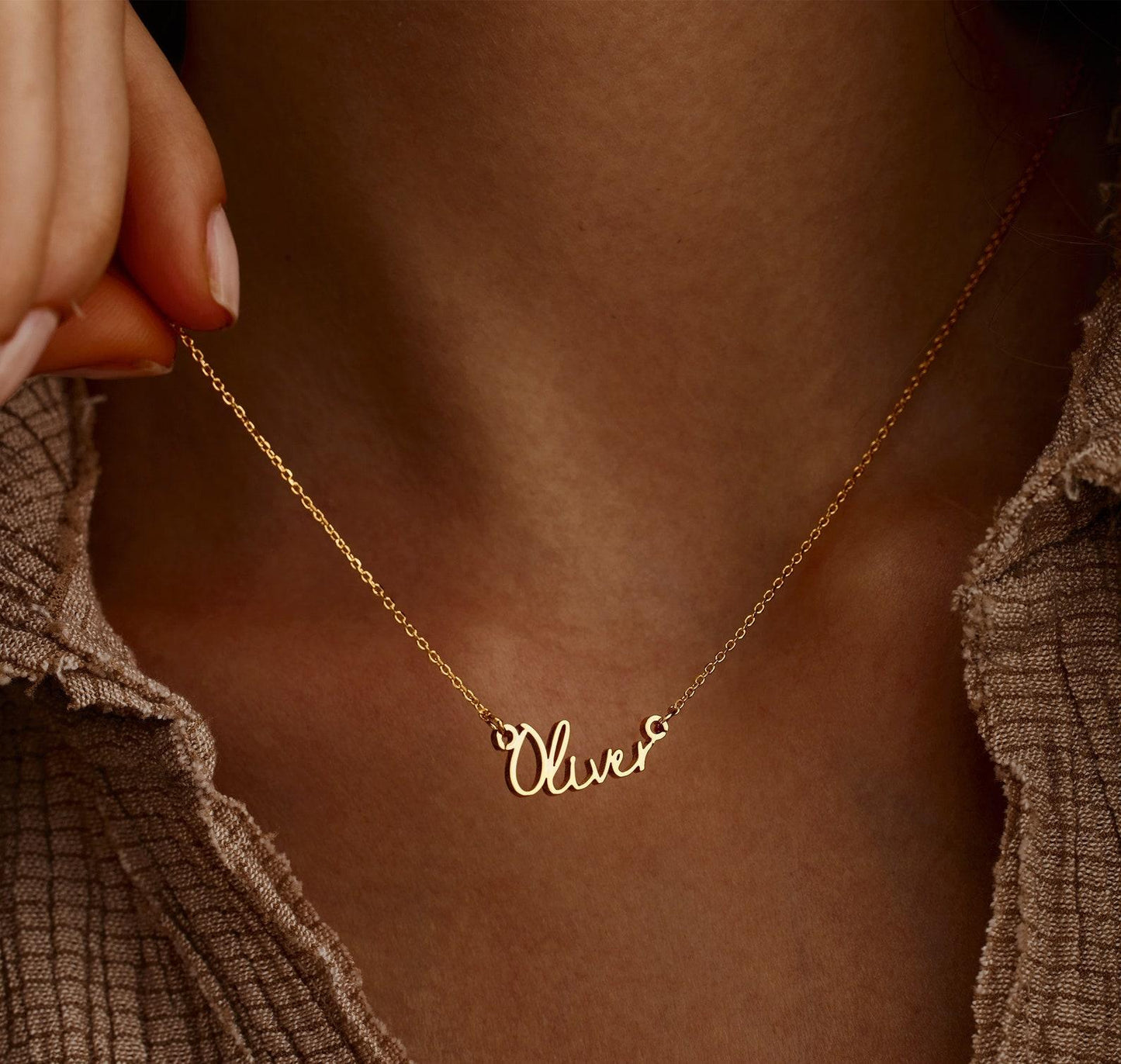 Personalized Gold Dainty Name Necklace