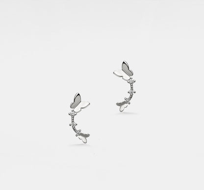 Dainty Gold Butterfly Stud Earrings