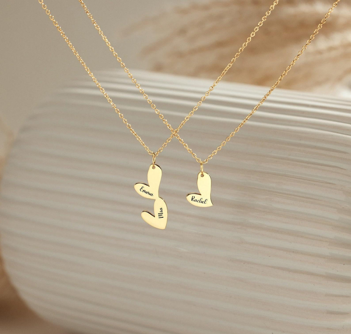 Personalized Heart Name Necklace in Silver