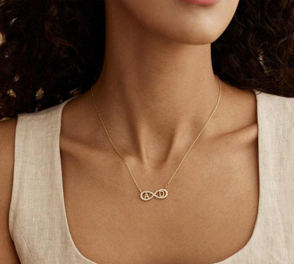 Personalized Infinity Necklace with Initials