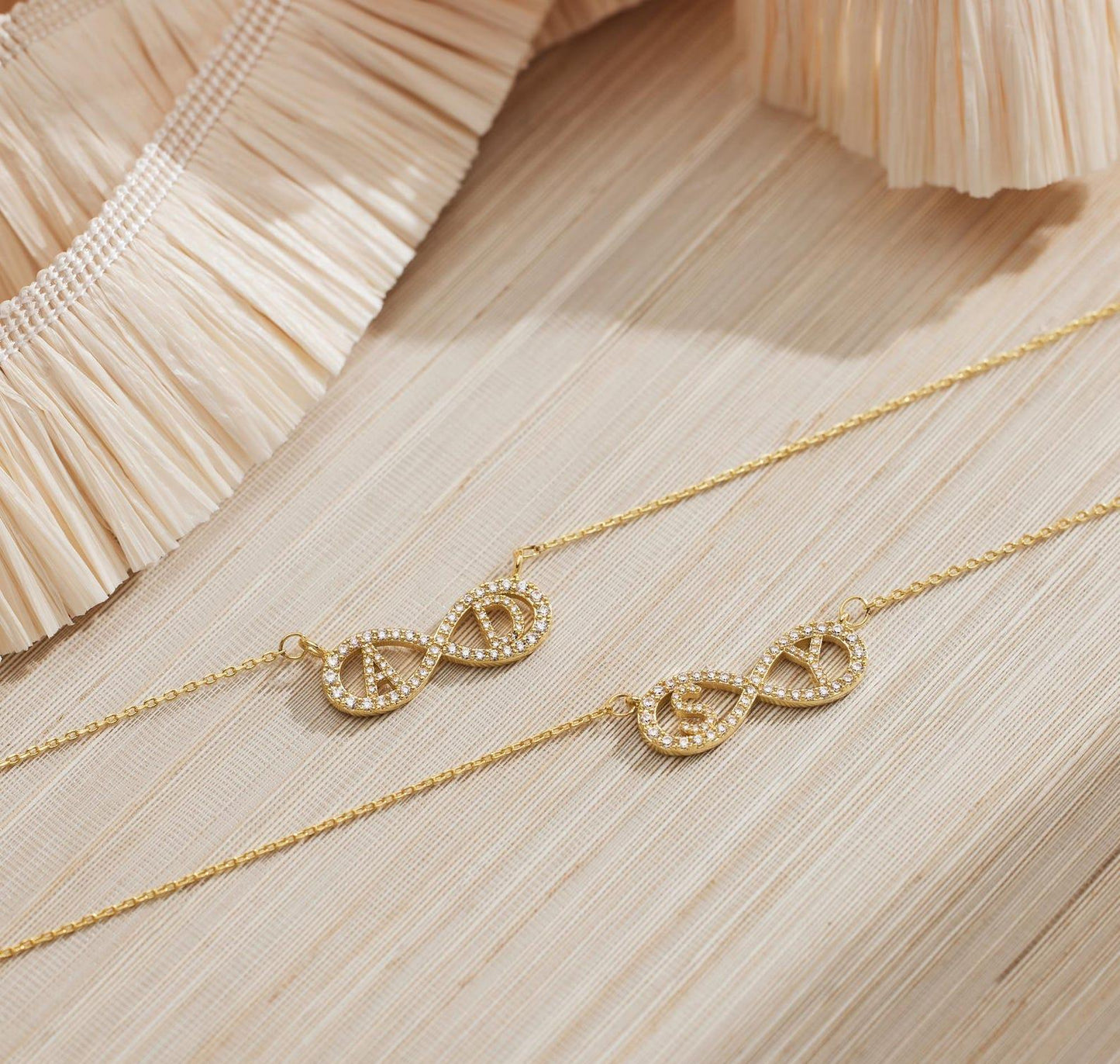 Personalized Infinity Necklace with Initials