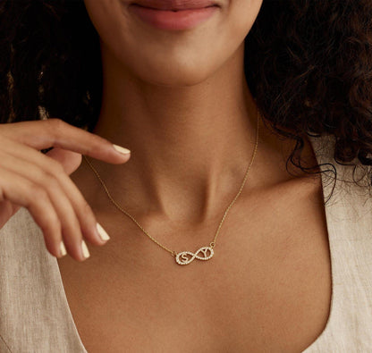 Personalized Infinity Necklace with Initials