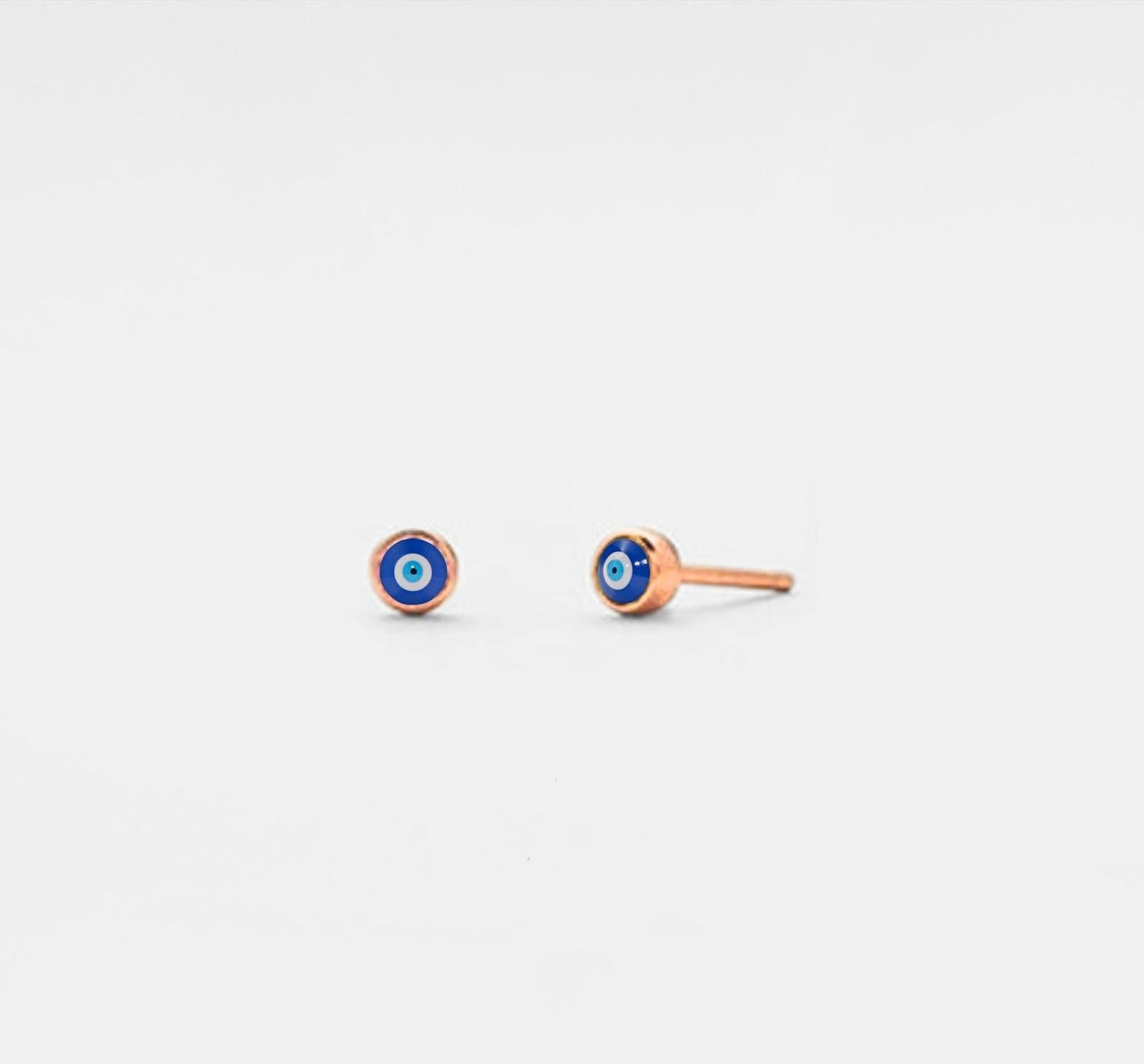 Turkish Evil Eye Sterling Silver Stud Earrings