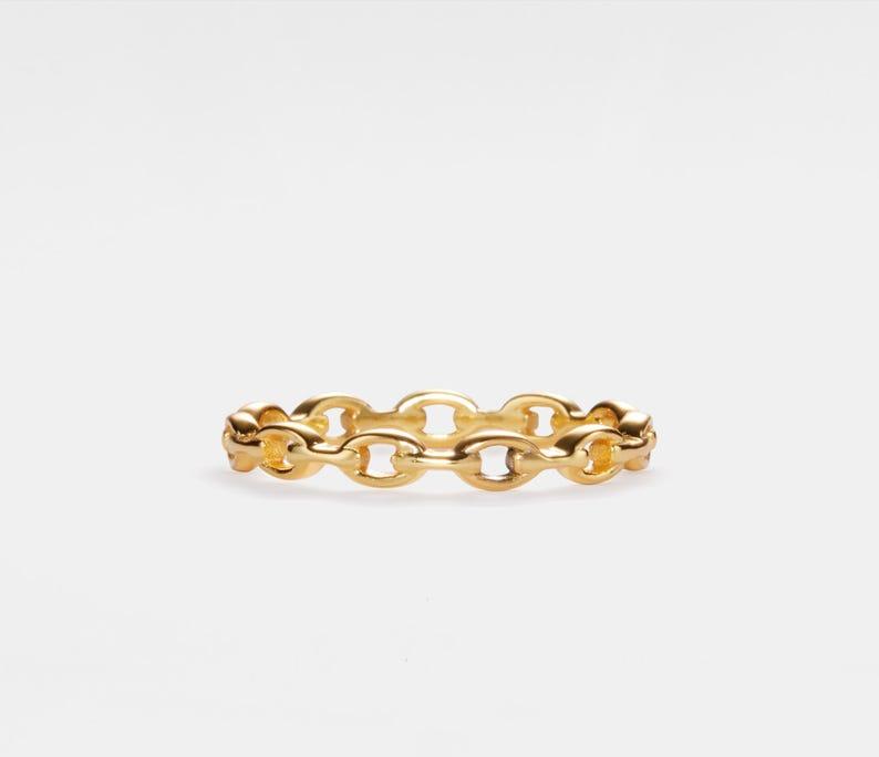 Dainty Gold Chain Link Stacking Ring