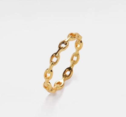 Dainty Gold Chain Link Stacking Ring