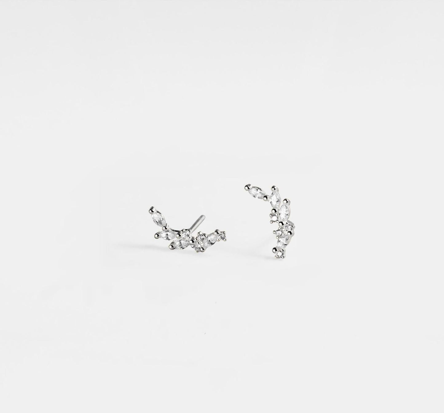 Dainty Gold Leaf Stud Earrings