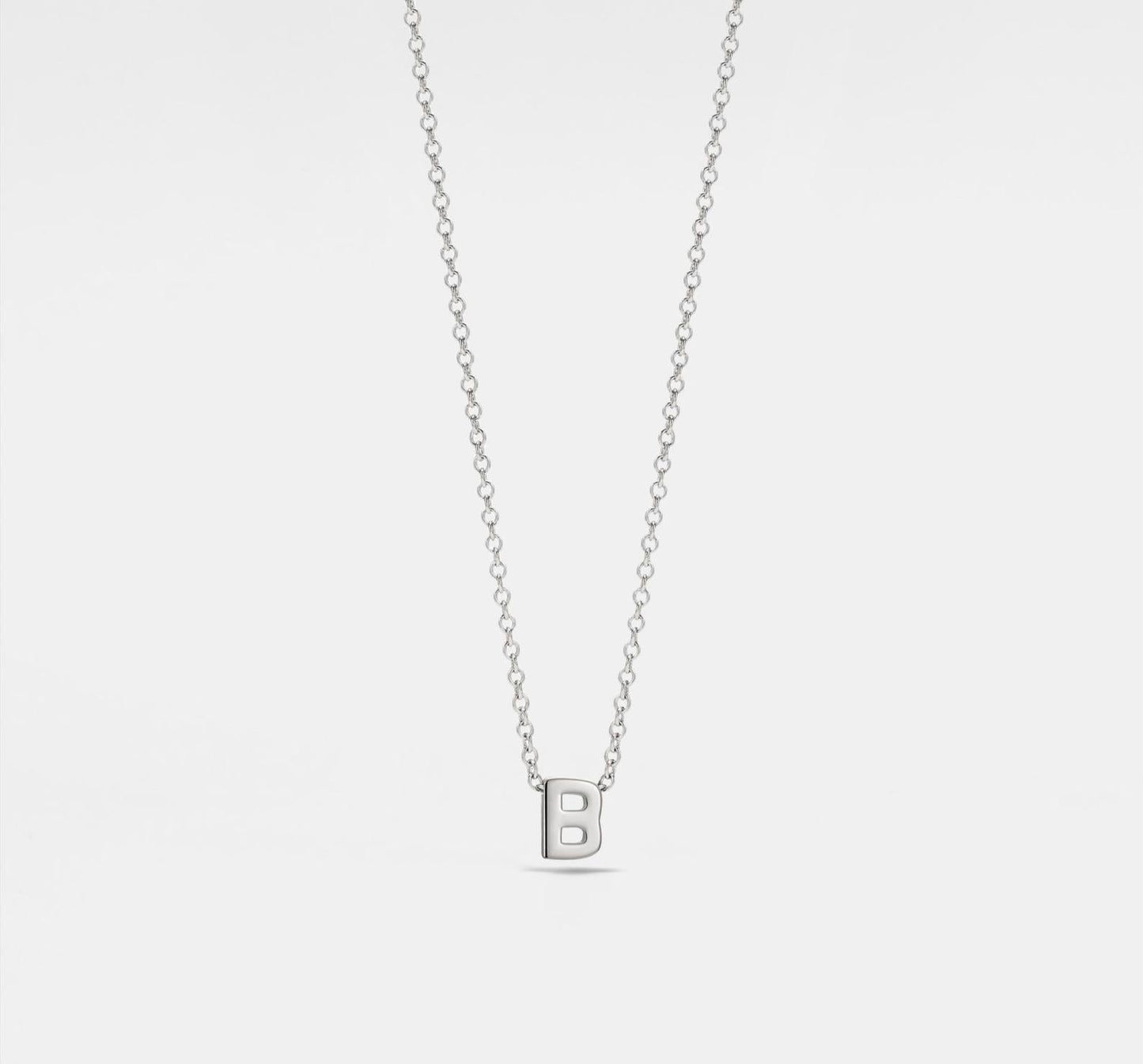 Custom Initial Charm Necklace in Sterling Silver