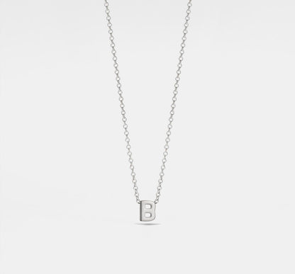 Custom Initial Charm Necklace in Sterling Silver