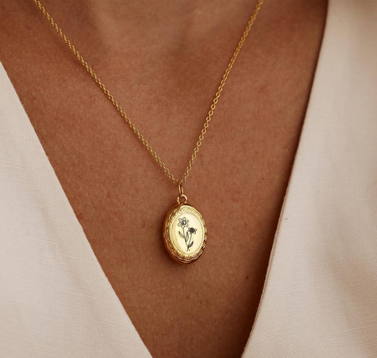 Custom Vintage Photo Locket Necklace