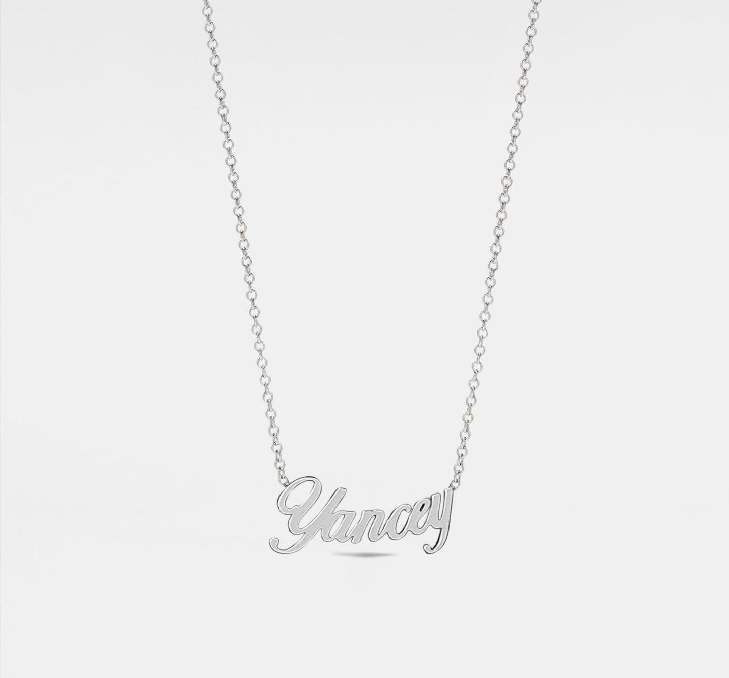 Custom Name Charm Necklace in Sterling Silver