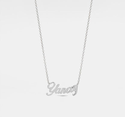 Custom Name Charm Necklace in Sterling Silver