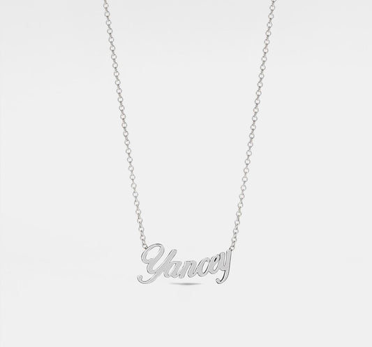 Custom Name Charm Necklace in Sterling Silver